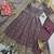 Mauve fendy silk embroidered sequince work anarkali kurta set