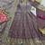 Mauve fendy silk embroidered sequince work anarkali kurta set