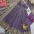 Lavender fendy silk embroidered sequince work anarkali kurta set