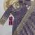 Lavender fendy silk embroidered sequince work anarkali kurta set