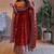 Orange fendy silk embroidered sequince work anarkali kurta set