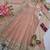 Pastel peach fendy silk embroidered sequince work anarkali kurta set