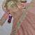 Pastel peach fendy silk embroidered sequince work anarkali kurta set