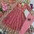 Peach fendy silk embroidered sequince work anarkali kurta set