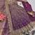 Plum fendy silk embroidered sequince work anarkali kurta set