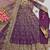 Plum fendy silk embroidered sequince work anarkali kurta set