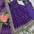 Purple fendy silk embroidered sequince work anarkali kurta set