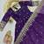 Purple fendy silk embroidered sequince work anarkali kurta set