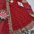Red fendy silk embroidered sequince work anarkali kurta set