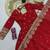 Red fendy silk embroidered sequince work anarkali kurta set