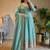 Seagreen fendy silk embroidered sequince work anarkali kurta set