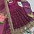Wine fendy silk embroidered sequince work anarkali kurta set