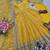 Yellow fendy silk embroidered sequince work anarkali kurta set