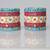 Handcrafted Sky Blue & Rani pink Fabric Bangle Stack