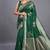 Emerald heritage cotton silk saree with woven zari work