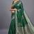 Emerald heritage cotton silk saree with woven zari work