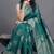 Teal radiance cotton silk saree with woven zari work