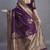 Purple cotton silk saree with woven zari work