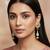 mint green kundan long earrings