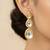 gold plated triple teardrop kundan earrings