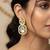 geometric crystal statement earrings