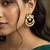 ruby red accent chandbali earrings