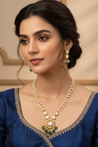 long pearl strand necklace set