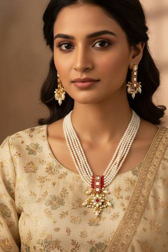 multi strand pearl necklace set