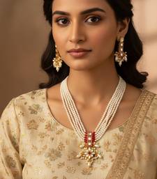 multi strand pearl necklace set