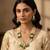 gold plated green kundan necklace set
