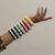 Handcrafted Multicolour thread & Cowrie Shell Statement Bangle Stack