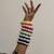 Handcrafted Multicolour thread & Cowrie Shell Statement Bangle Stack
