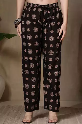 Women Ethnic Motifs Printed Panelled Pure Cotton Kurta with Trousers & With Dupatta
