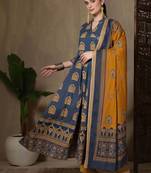 Women Ethnic Motifs Printed Empire Pure Cotton Kurta with Trousers & With Dupatta