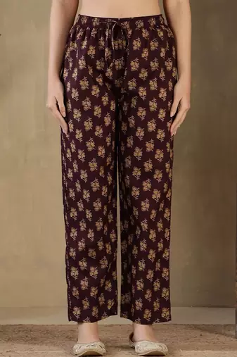Women Floral Printed Empire Sequinned Pure Cotton Kurta with Trousers & With Dupatta