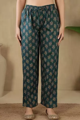 Women Floral Printed Panelled Pure Cotton Kurta with Trousers & With Dupatta