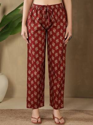 Women Ethnic Motifs Printed Empire Sequinned Pure Cotton Kurta with Trousers & With Dupatta 4