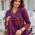 Women Ethnic Motifs Printed Angrakha Pure Cotton Kurta with Trousers & With Dupatta