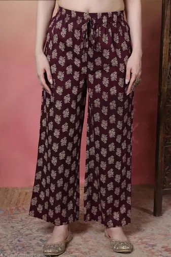 Women Burgundy Pure Cotton Kurta Sets