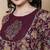 Women Burgundy Pure Cotton Kurta Sets
