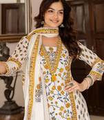 Floral Printed Bagru Pure Cotton Kurta with Palazzos & Dupatta
