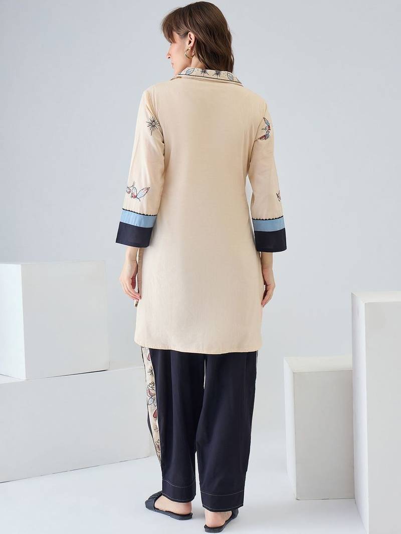Women Printed Regular Pure Cotton Kurta with Harem Pants