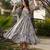 Multicolor floral printed rayon ethnic dress for women