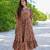 Multicolor floral printed rayon ethnic dress for women