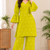 Mehendi color embroidery  work cotton salwar suit