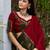 navratri special ajrakh printed rayon lehenga choli with gota patti lace - free size