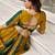 navratri special ajrakh printed rayon lehenga choli with gota patti lace - free size