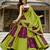 navratri special ajrakh printed rayon lehenga choli with gota patti lace - free size