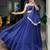 women royal blue bandhej printed georgette lehenga choli with dupatta - free size