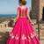 Rani Silk Blend Free Size Stitched Navratri Lehenga Choli with Mirror & Gamthi Embroidery Work